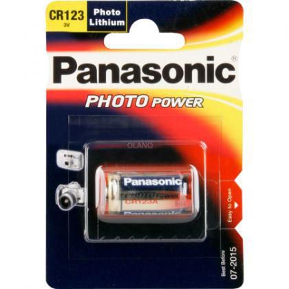 Image of Panasonic CR123 A, 3V, 1400mAh Li-Ion, Photo Power - Approx 1-3...