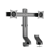 LogiLink Dual Monitor mount, 17"-27", steel, for sit-/stand workstations