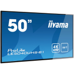 iiyama LE5040UHS-B1 signage display Digital signage flat panel 127 cm (50") LED 4K Ultra HD Black