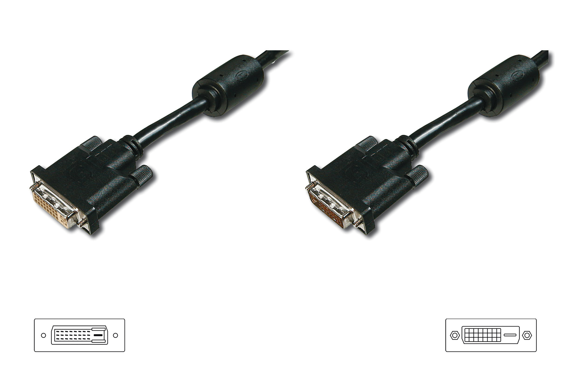 Image of Digitus AK-320200-050-S DVI cable 5 m DVI-D Black