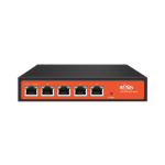 Wi-Tek WI-SG505G network switch Unmanaged 2.5G Ethernet (100/1000/2500) Black, Orange