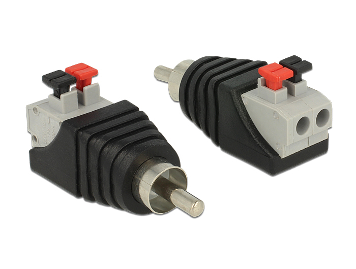 Image of DeLOCK 65566 cable gender changer RCA Black, Grey, Red