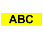 Brother Gloss Laminated Labelling Tape - 6mm, Black/Yellow label-making tape TZ