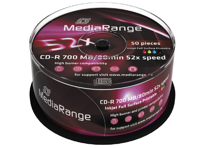 Image of MediaRange MR208 blank CD CD-R 700 MB 50 pc(s)