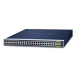 PLANET GS-4210-48P4S network switch Managed L2/L4 Gigabit Ethernet (10/100/1000) Power over Ethernet (PoE) 1U Blue