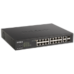 D-LINK | DGS-1100-18PV2 | 18 Port Gigabit Smart Managed PoE Switch with 16 PoE and 2 Combo RJ45/SFP Ports (130W PoE budget)