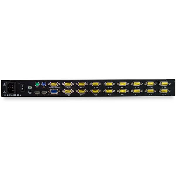 StarTech.com 16-Port Rackmount KVM Console with 17 Display