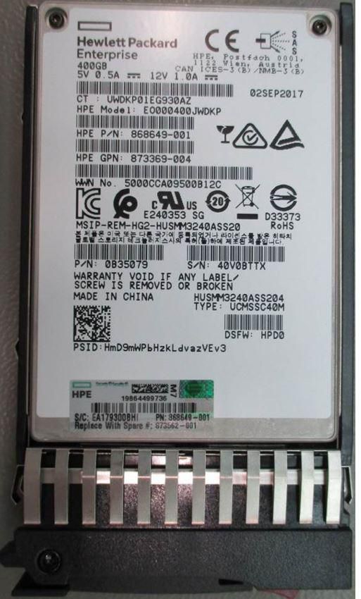 HP SSD 400G SFF SS WI S DS