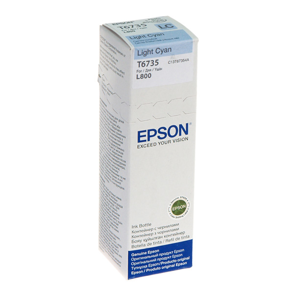 Image of Epson C13T67354A/T6735 Ink bottle light cyan, 1.8K pages 70ml for...