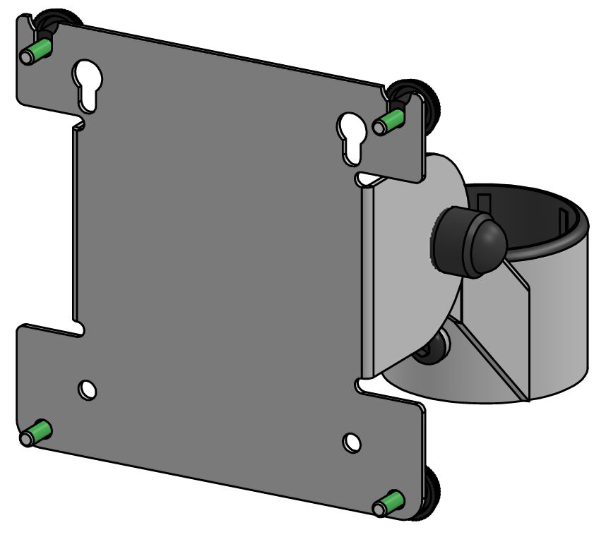 Ergonomic Solutions ngled SP2 Pole Moun wih