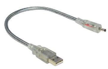 Cables Direct Silver 0.3M Usb/3.5Mm Dc Transparent Usb A