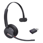 Yealink WH64 Hybrid Mono Teams Headset Wireless Head-band Office/Call center Micro-USB Bluetooth Black