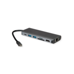 ROLINE 12.02.1123 interface hub USB Type-C 5000 Mbit/s Grey