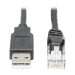 Tripp Lite U009-010-RJ45-X cable gender changer RJ-45 USB 2.0 Type-A Black