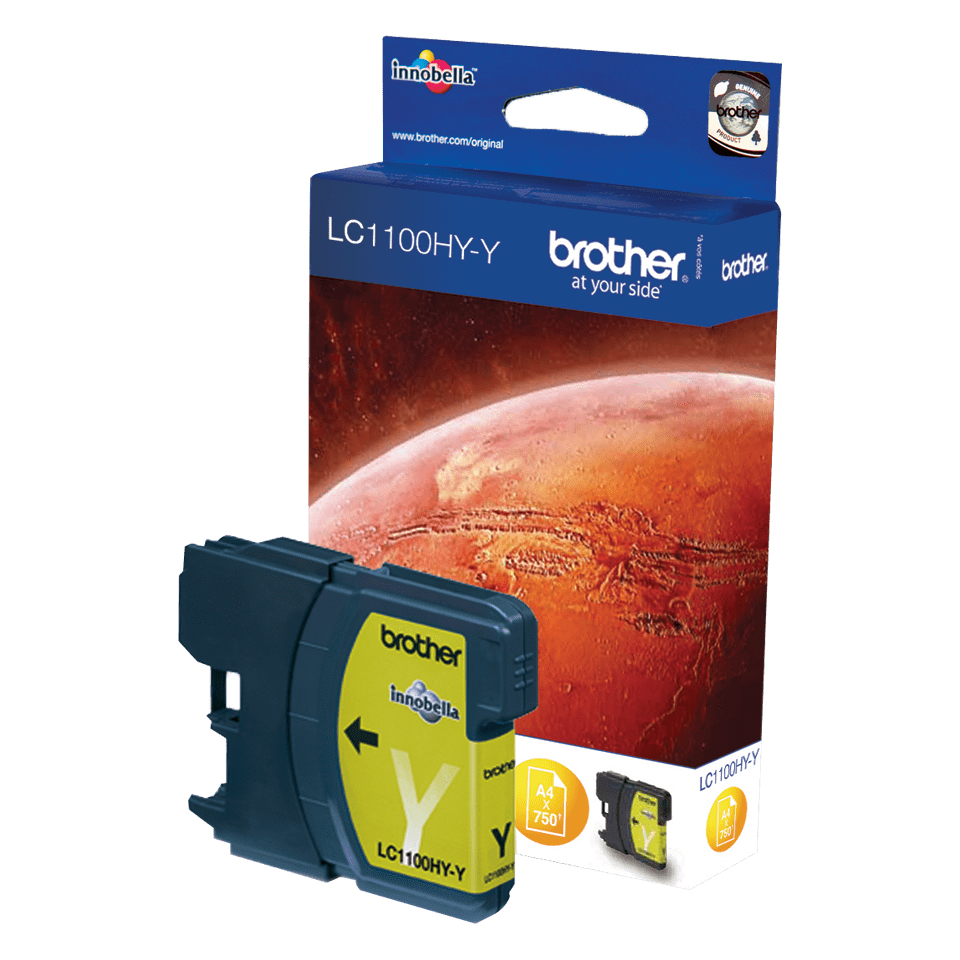 Image of Brother LC-1100HYY Ink cartridge yellow high-capacity, 750 pages...