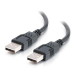 C2G 6.6ft (2m) USB 2.0 A Male to A Male Cable - Black