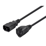 Monoprice 1303 power cable Black 70.9" (1.8 m) C14 coupler NEMA 5-15R