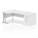 Dynamic Impulse Cantilever Left Crescent Desk Workstation