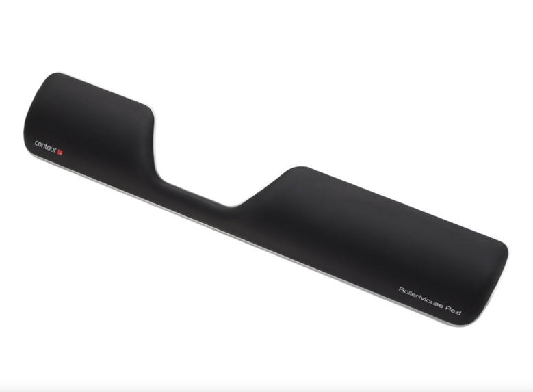 Image of Contour Design Red wrist rest Black