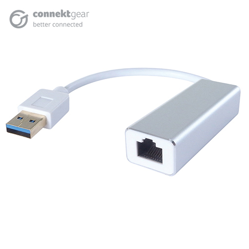 connektgear USB 3 to RJ45 Cat 6 Gigabit Ethernet Adapter - Male to Female