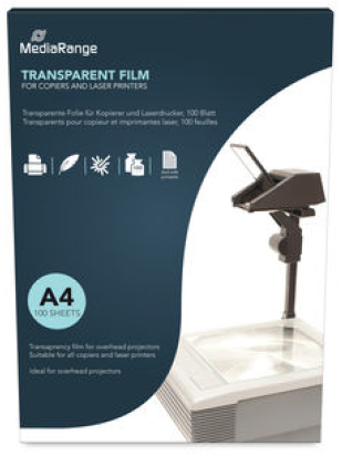 MRINK160 MEDIARANGE Over Head Projector Film A4 Dual Side Coated 100x