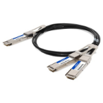 AddOn Networks QDD-400G-2QSFP56-PDAC2-5M-AO InfiniBand/fibre optic cable 98.4" (2.5 m) QSFP-DD 4xQSFP56 Black, Silver