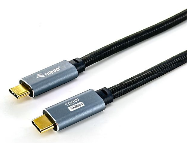 Equip USB 3.2 Gen 2 C to C Cable, M/M, 3.0m, PD100W , 4K/60Hz, 10Gbps, Black