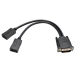 Tripp Lite P576-001-DP DMS-59 to Dual DisplayPort Splitter Y Cable (M to 2xF), 1 ft. (0.31 m)