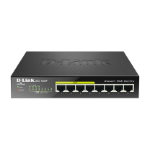 D-Link DGS-1008P network switch Unmanaged Gigabit Ethernet (10/100/1000) Power over Ethernet (PoE) Black