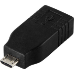 Deltaco USB adapter A/micro-B USB A micro USB B Black