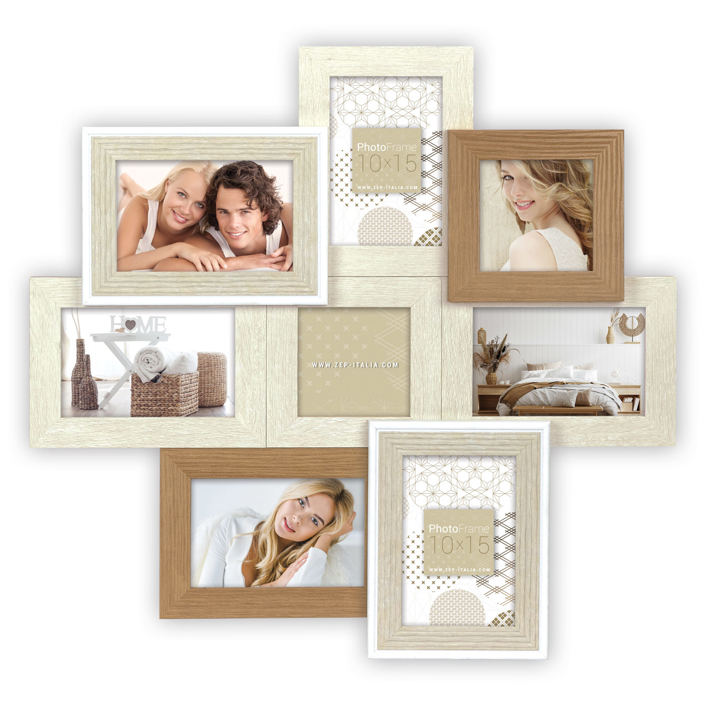 Image of ZEP Livigno - Wood - Brown - White - Wood - Picture frame set -...