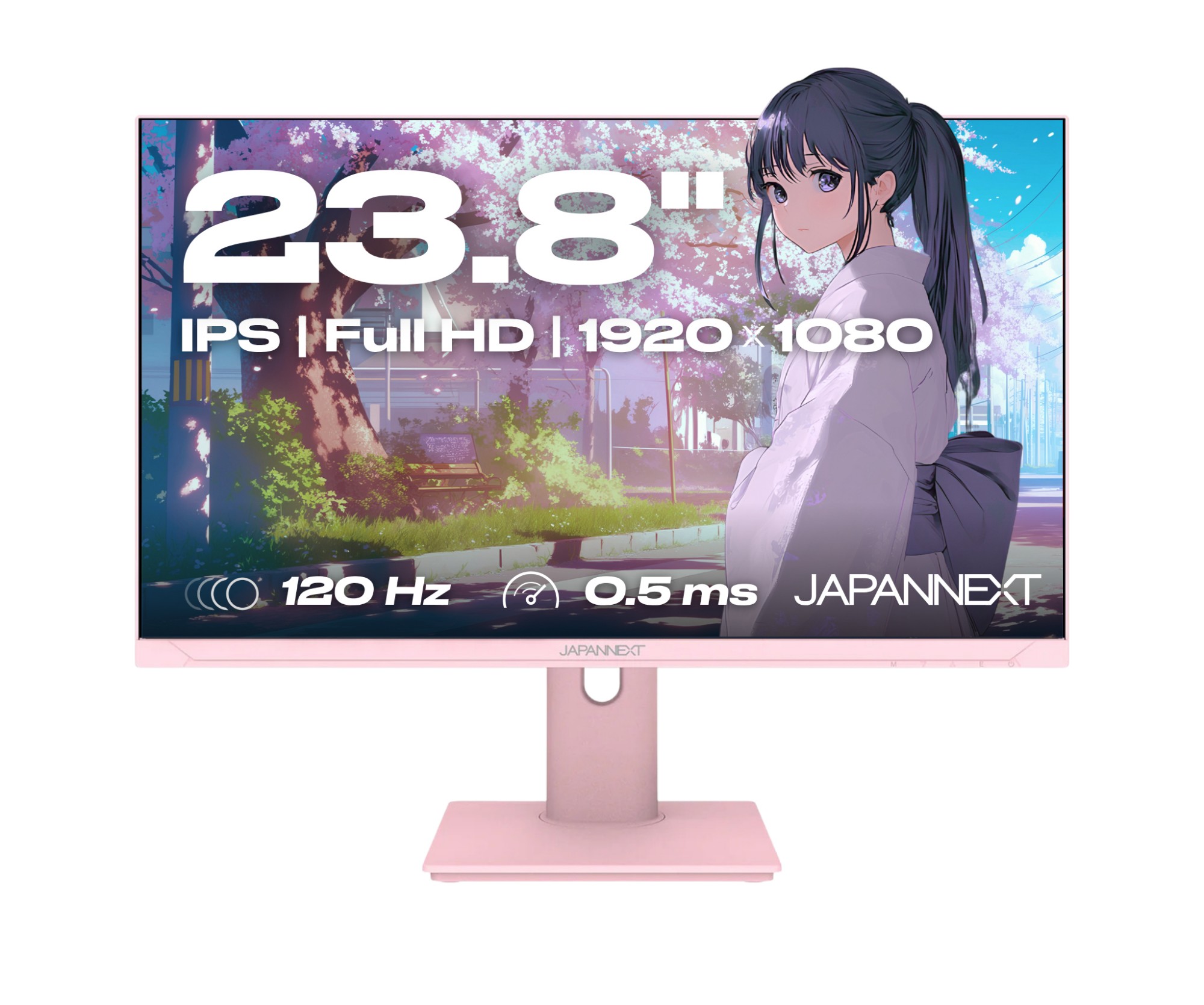 JAPANNEXT JN-I238FHD120F-HSP-PK computer monitor 60.5 cm (23.8") 1920 x 1080 pixels Full HD LCD Pink