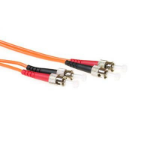 ACT 50 meter LSZH Multimode 50/125 OM2 glasvezel patchkabel duplex met ST connectoren