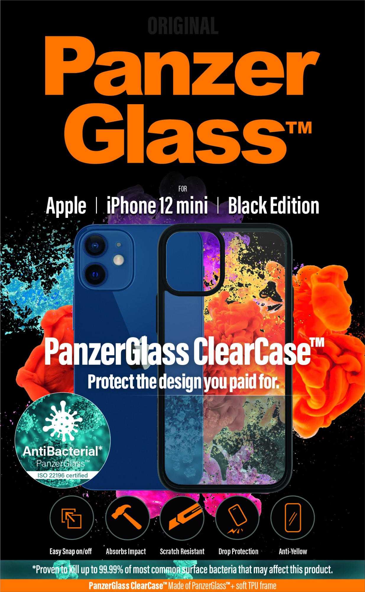 PanzerGlass ™ ClearCase Apple iPhone 12 Mini | Black