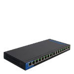 Linksys 16-poorts Gigabit PoE-desktopswitch (LGS116P)