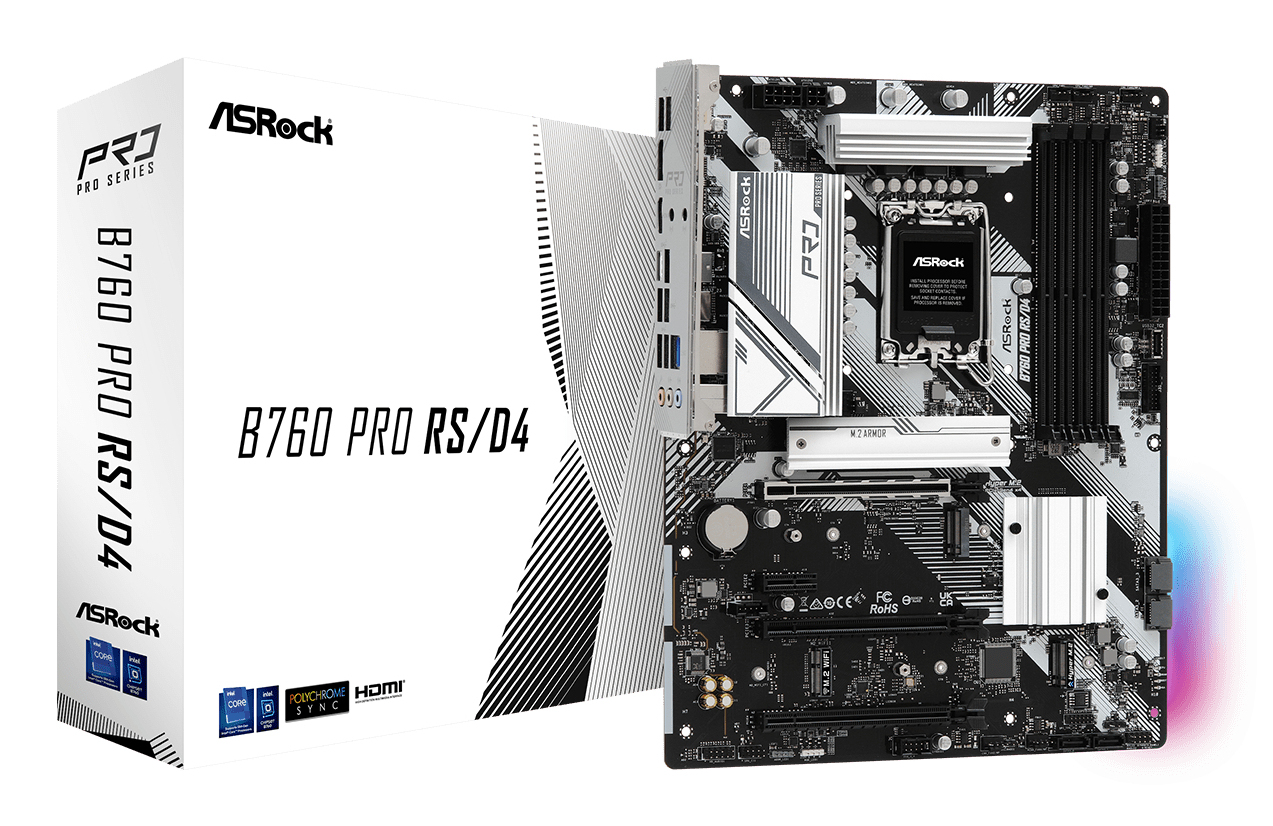 Asrock B760 Pro RS/D4 Intel B760 LGA 1700 ATX