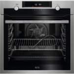 AEG 6000 Series SteamBake Pyrolytic Self-Cleaning Digital Electric Single Oven with Food Probe - Sta