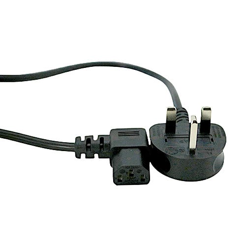 Cablenet CNL 3M UK 5A C13 RA Bk PVC 0.75MM