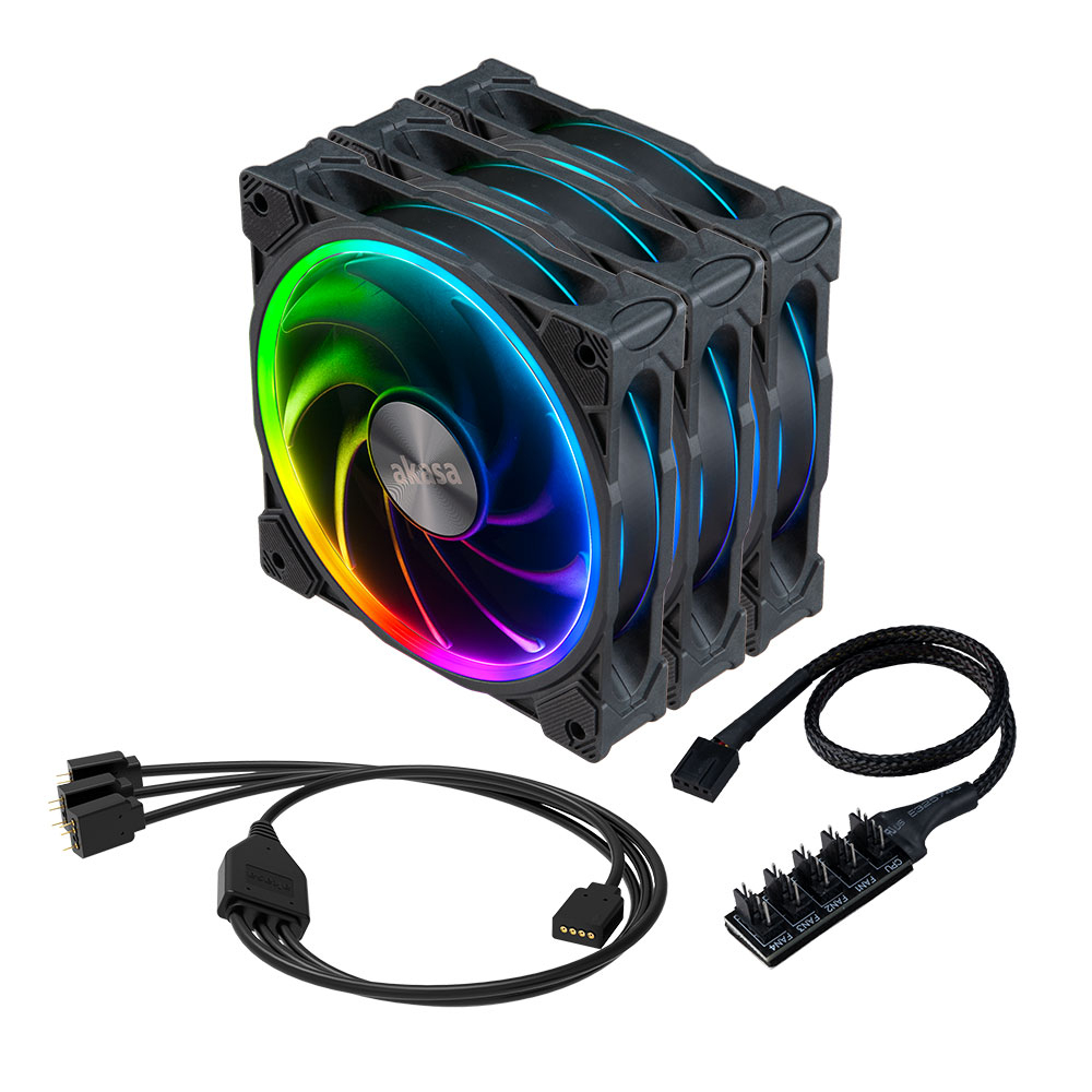 Akasa SOHO AR12 Computer case Fan 12 cm Black 3 pc(s)