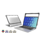 MAXCases Extreme Shell-FL Chromebook Case for Dell Pro Plus 13" Clamshell (Windows/PB 13250) (Grey)