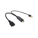 VALUE 12.99.3146 video cable adapter 0.3 m HDMI Type A (Standard) DisplayPort Black