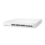 HPE Aruba Networking Aruba Instant On 1960 12XGT 4SFP+ Managed L2+ 10G Ethernet (100/1000/10000) 1U White