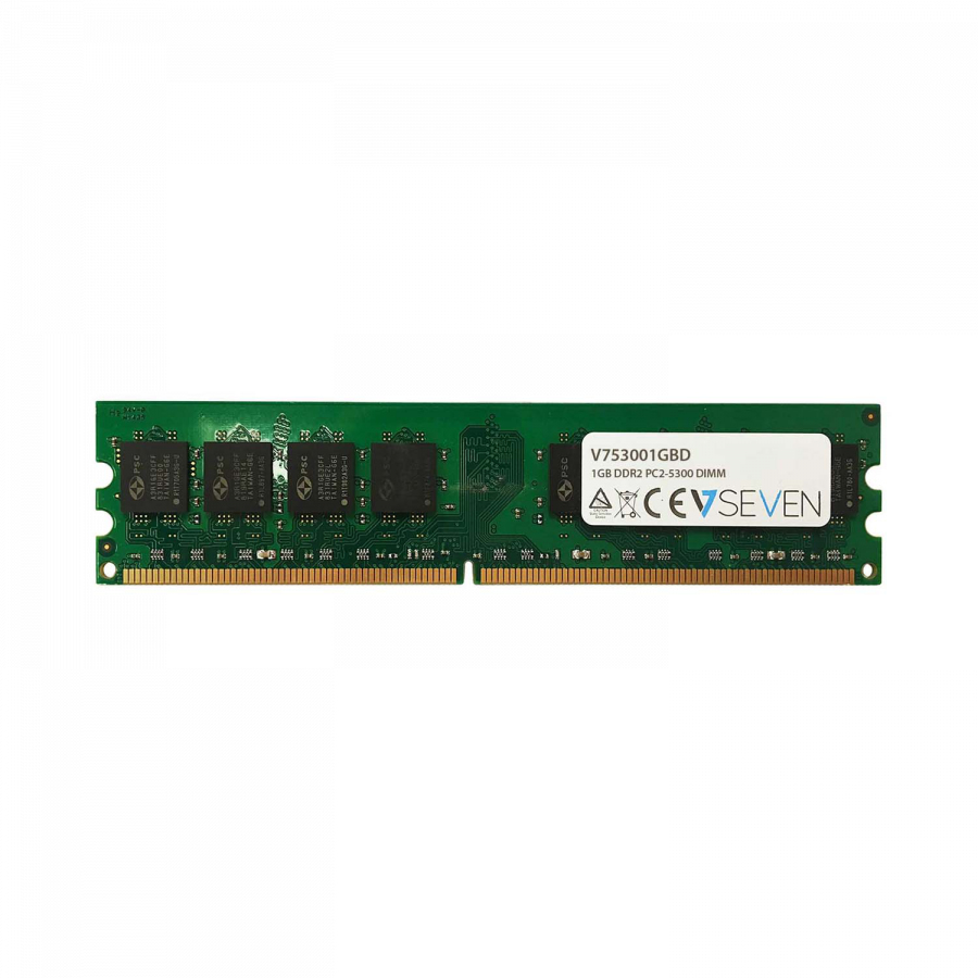 Image of V7 1GB DDR2 PC2-5300 667Mhz DIMM Desktop Memory Module - V753001GBD