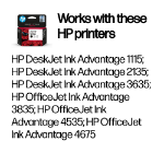 HP F6V25AE/652 Printhead cartridge black, 360 pages for HP DeskJet 3835