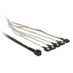 DeLOCK 0.5m, SFF-8643/4 x SATA 7p Multicolour