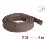 DeLOCK Braided Sleeve rodent resistant stretchable 5 m x 25 mm brown