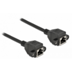 DeLOCK Network Extension Cable S/FTP RJ45 jack to RJ45 jack Cat.6A 50 cm black