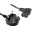 Cables Direct Type G/C13 1.8m Black Power plug type G C13 coupler