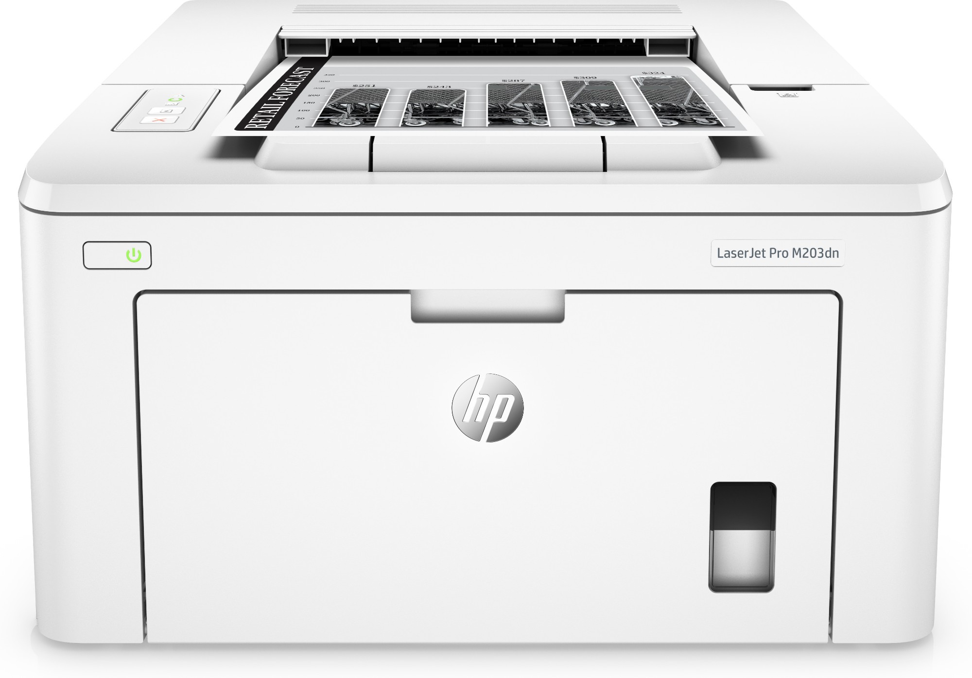 HP LaserJet Pro M203dn Printer, Black and white, Printer for Home and home office, Print, Print from phone or tablet; Two-sided printing; JetIntelligence cartridge