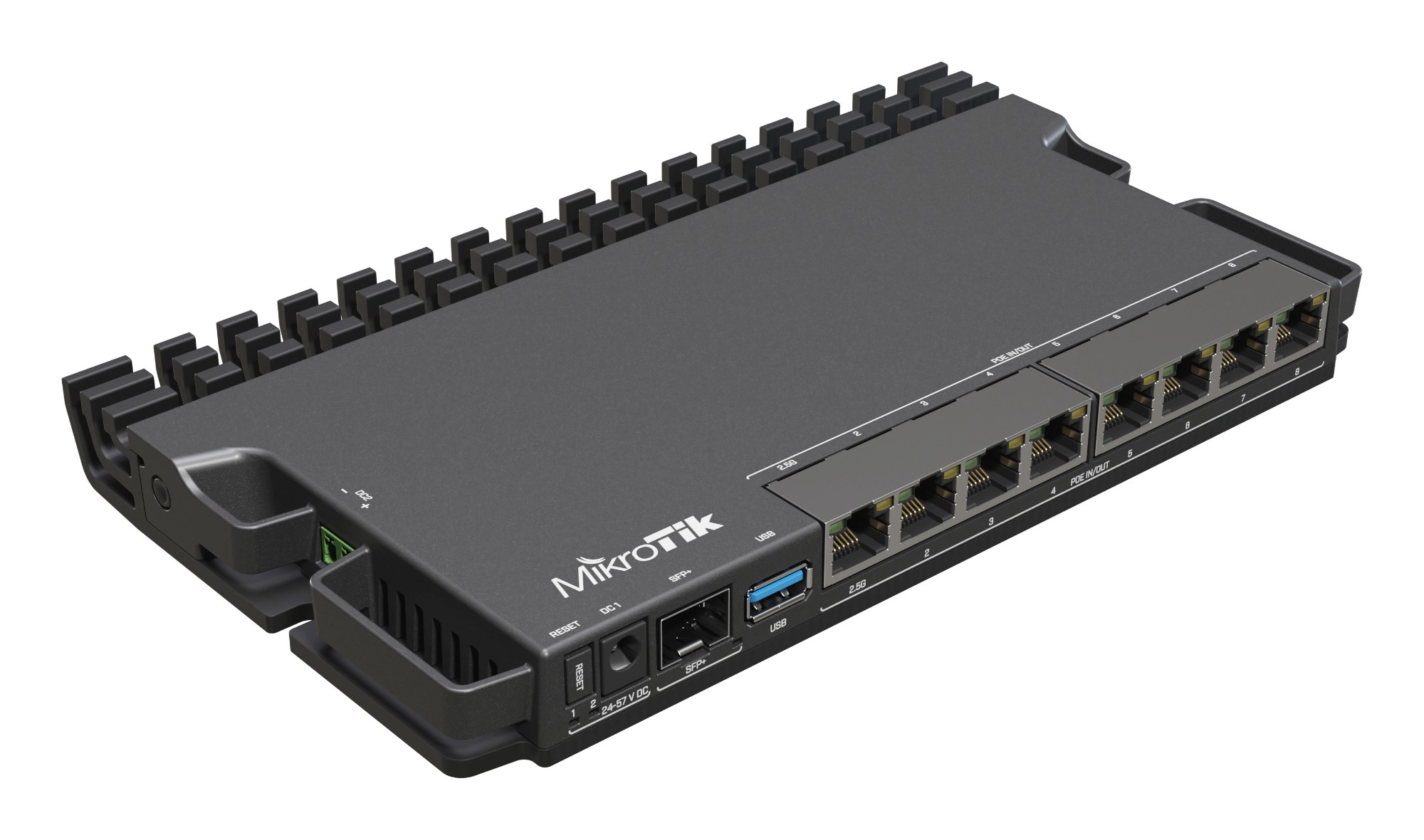 Mikrotik RB5009UPR+S+IN wired router 2.5 Gigabit Ethernet, Gigabit Ethernet Black